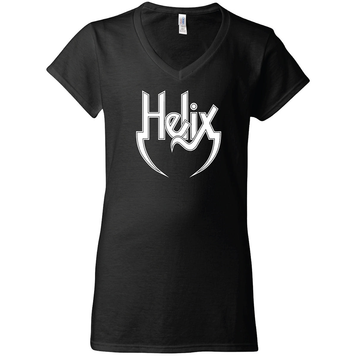 Heavy Metal Love Black Ladies V Neck Tee